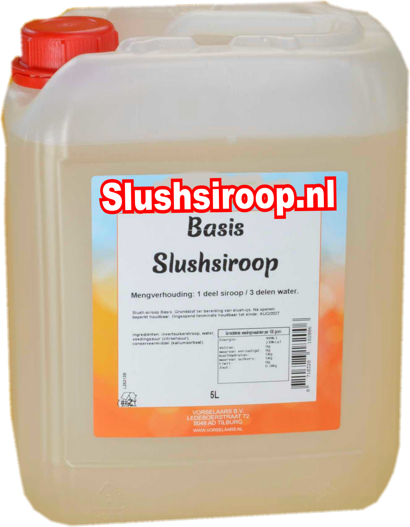 Tankje basis slush siroop - slushsiroop.nl