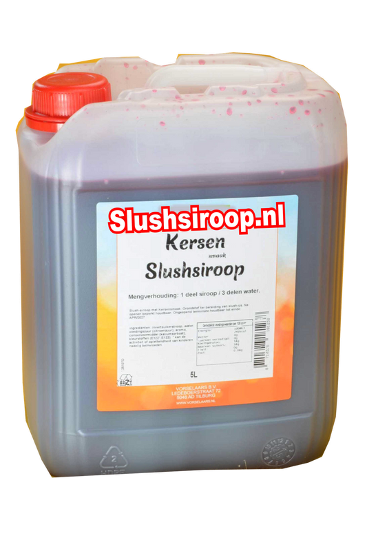 Kersen slush siroop - slushsiroop.nl 5 liter 