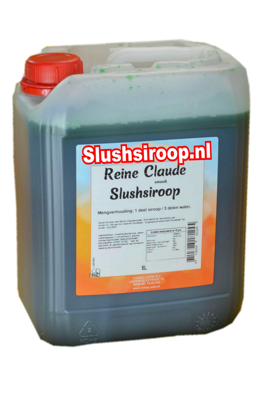 Tank reine claude slush siroop - slushsiroop.nl 5 liter 